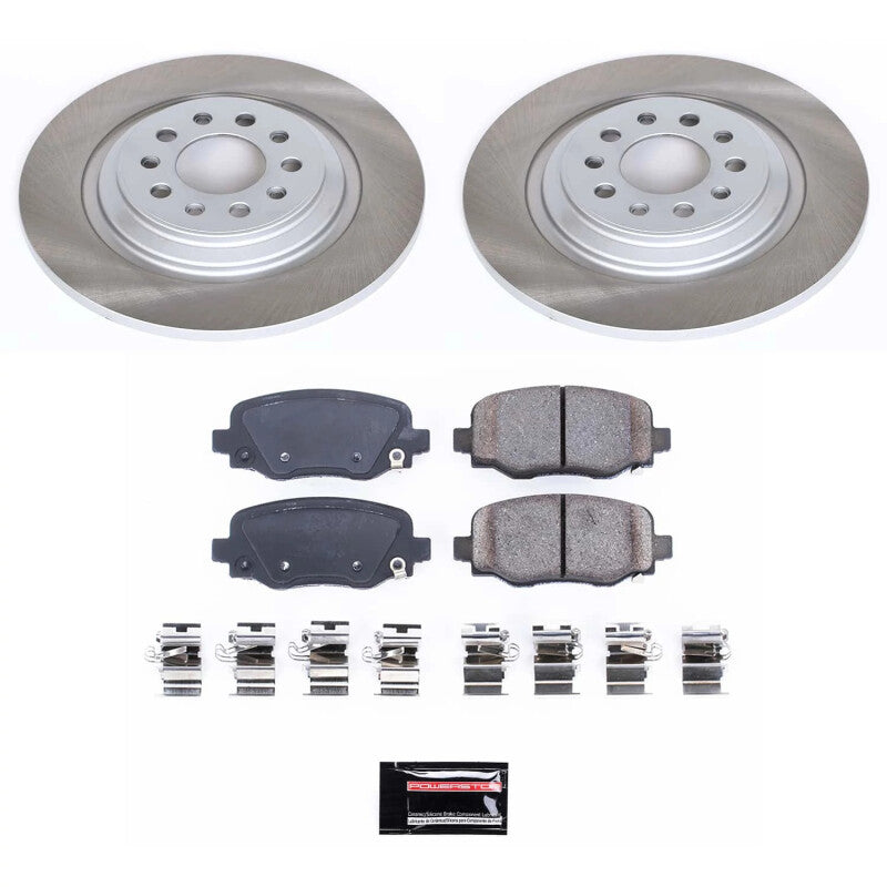 PSB Semi-Coated Rotor Kits - Power Stop 14-22 Jeep Cherokee Rear Semi-Coated Rotor Kit
