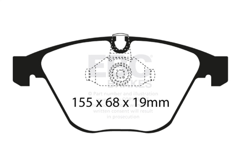 EBC Bluestuff Brake Pad Sets - EBC 08-10 BMW M3 4.0 (E90) Bluestuff Front Brake Pads