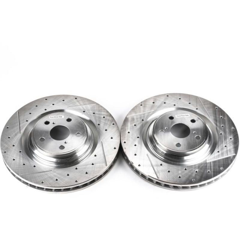 PSB Evolution Drill/Slot Rotor - Power Stop 10-17 Lexus LS460 Front Drilled & Slotted Rotor - Pair