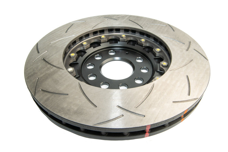 DBA 5000 Series Slotted Rotors - DBA 13-17 VW Golf R (MK7) 5000 Fully Assembled 2-Piece Rotor Black Hat T3 Slotted KP Front