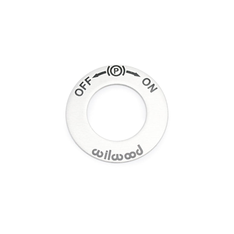WIL Dynapro Caliper - Wilwood ON/OFF Switch EPB Sticker ALUM .87 IDx