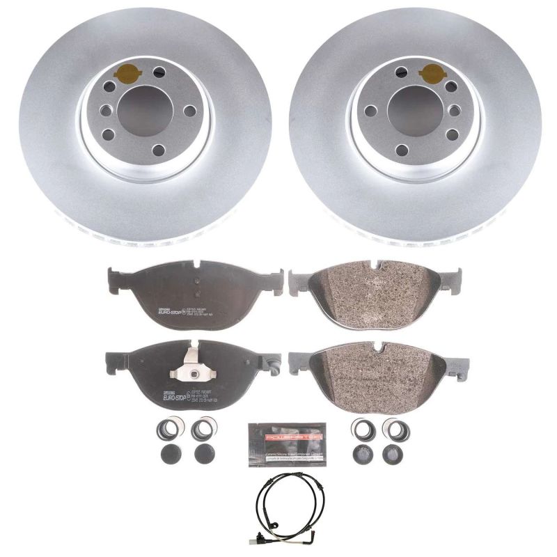 PSB Euro-Stop Kit - Power Stop 10-17 BMW 535i GT Front Euro-Stop Brake Kit