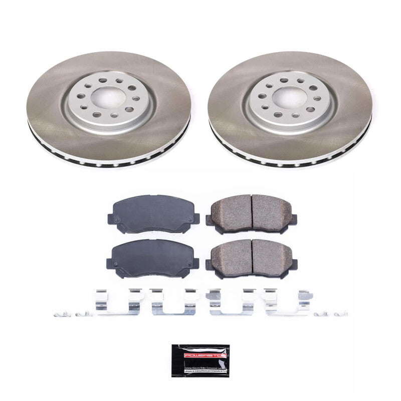 PSB Semi-Coated Rotor Kits - Power Stop 14-22 Jeep Cherokee Front Semi-Coated Rotor Kit