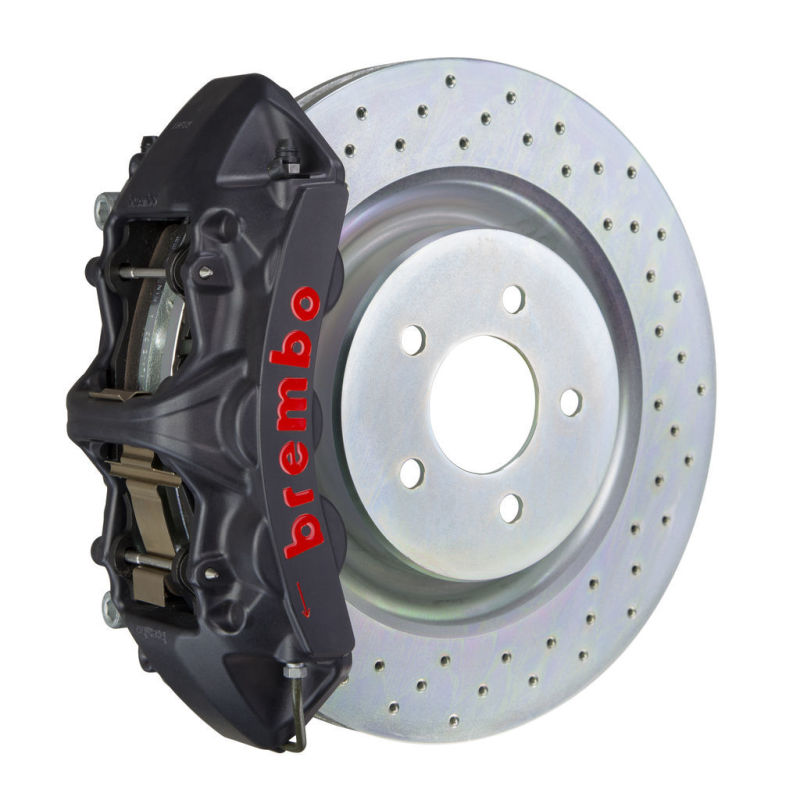 BRB Big Brake Kits - Brembo 05-14 Mustang GT Excl non-ABS Equipped Fr GTS BBK 6Pist Cast 355x32 1pc Rtr Drill-Black HA
