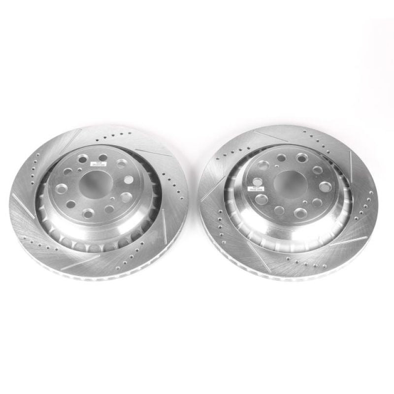 PSB Evolution Drill/Slot Rotor - Power Stop 07-17 Lexus LS460 Rear Evolution Drilled & Slotted Rotors - Pair
