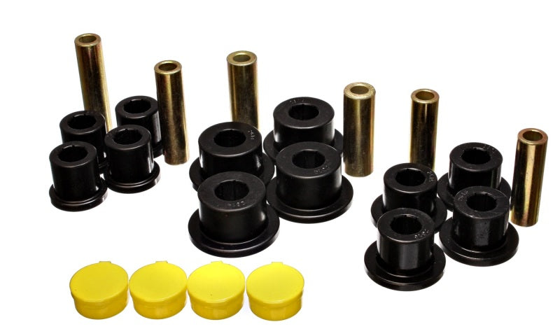 ES Spring/Shackle Bush - Black - Energy Suspension 02-05 Dodge Ram 1500 2WD Black Rear Leaf Spring Bushing Set
