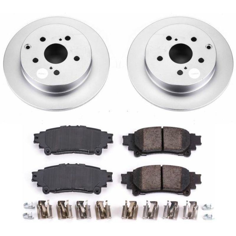 PSB Z17 Evolution Coated Kit - Power Stop 16-18 Toyota Mirai Rear Z17 Evolution Geomet Coated Brake Kit