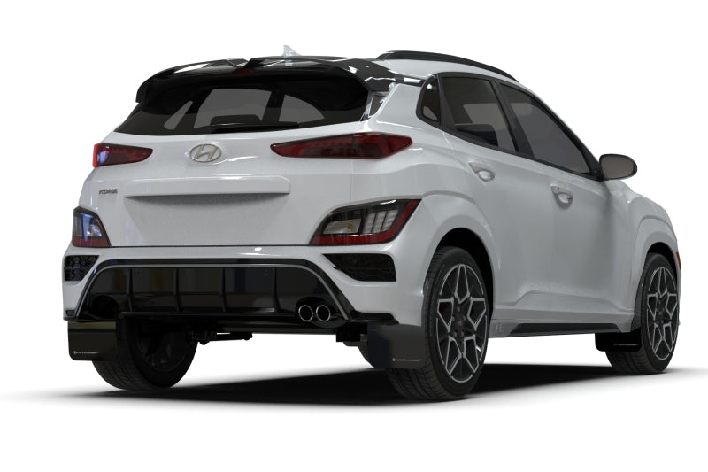 RAL UR Blk Flap/Rd Logo - Rally Armor 22-23 Hyundai Kona N-Line Black UR Mud Flap w/Red Logo