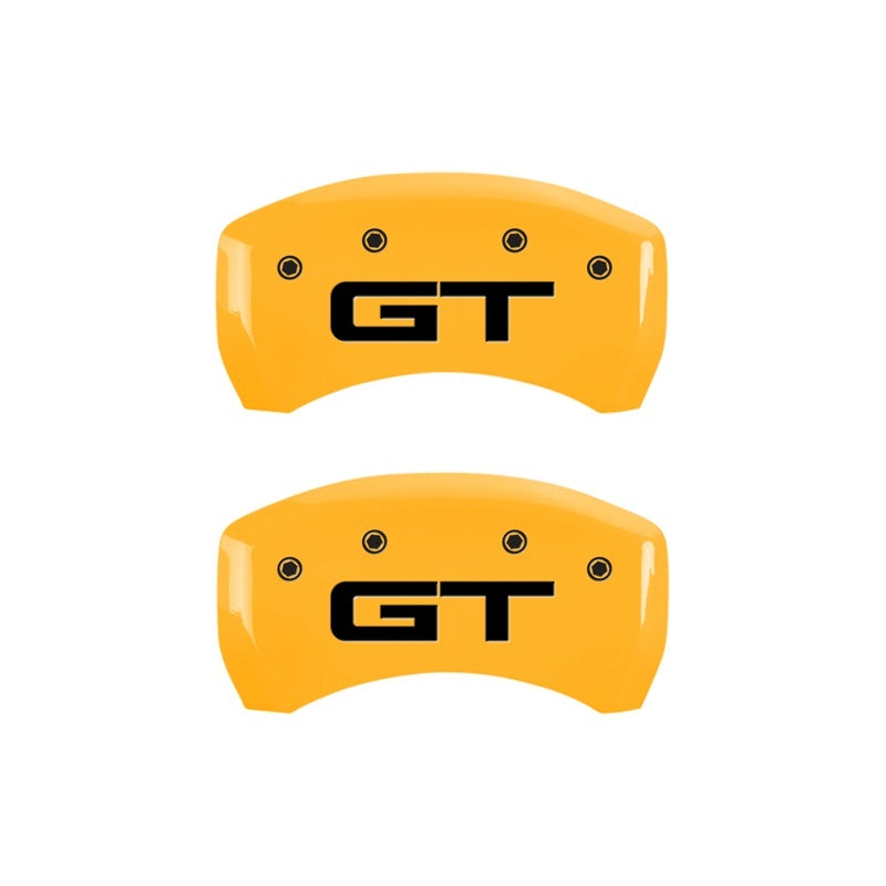 MGP Caliper Covers 2 Logo - MGP Rear set 2 Caliper Covers Engraved Rear 2015/GT Yellow finish black ch