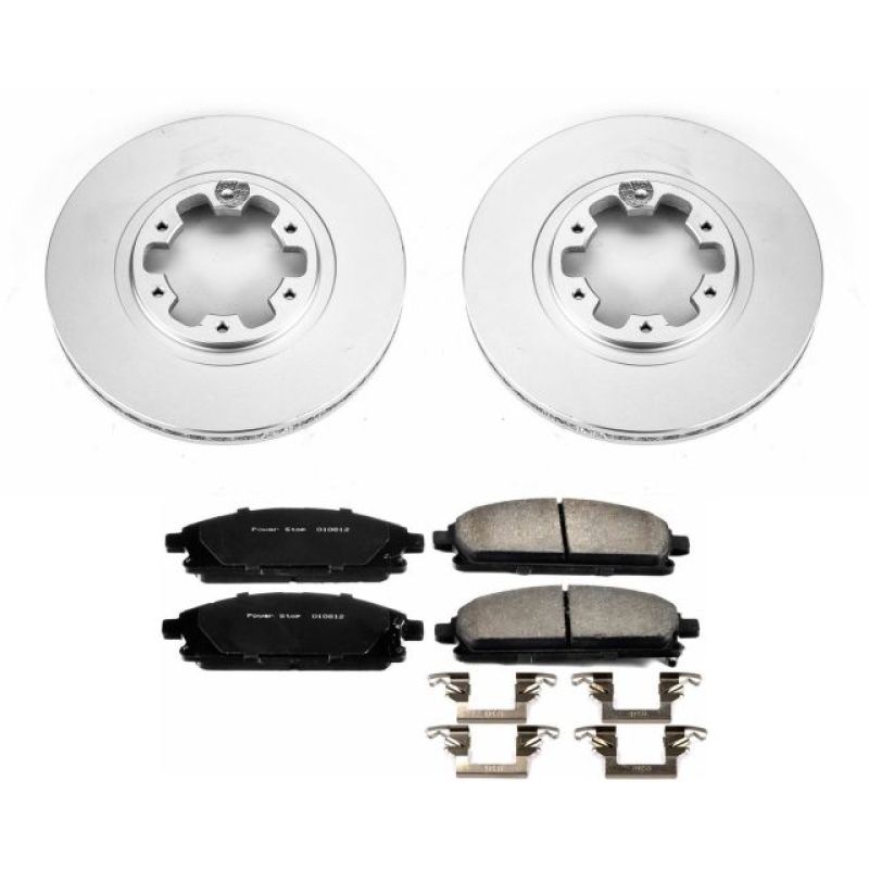 PSB Z17 Evolution Coated Kit - Power Stop 97-03 Infiniti QX4 Front Z17 Evolution Geomet Coated Brake Kit