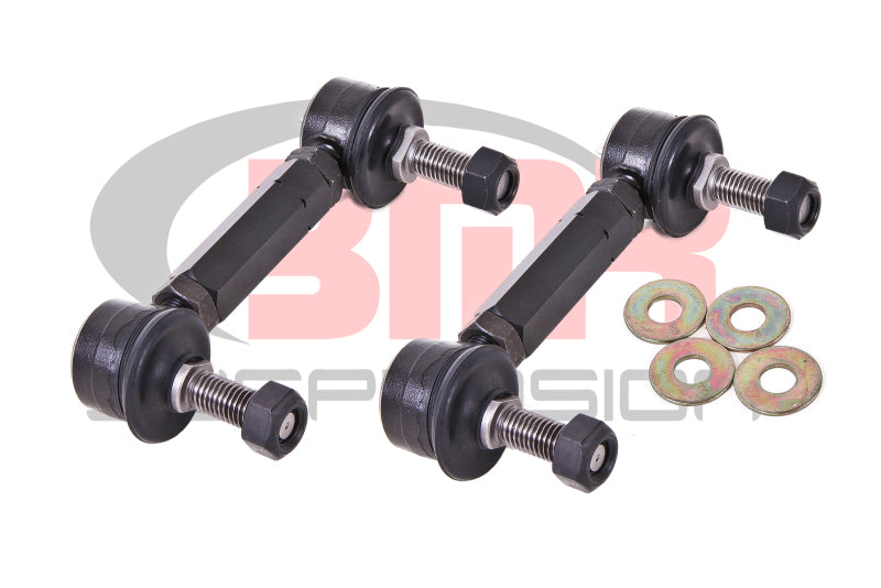 BMR End Links - BMR 15-17 S550 Mustang Rear Sway Bar End Link Kit - Black