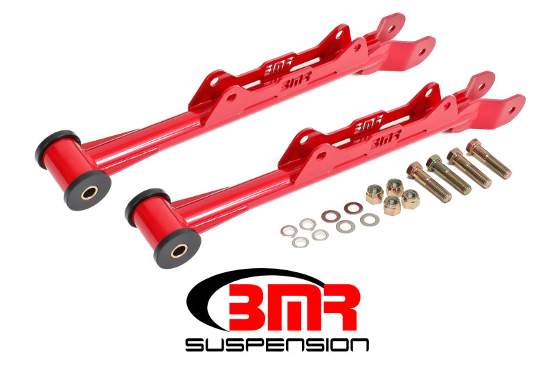 BMR Control Arms - BMR 10-15 5th Gen Camaro Chrome Moly Non-Adj. Rear Lower Control Arms (Delrin) - Red