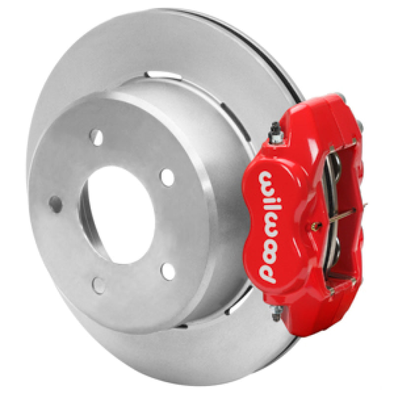 WIL Dynalite Brake Kit - Wilwood 88-98 Chevy Silverado Forged Dynalite 12.19x0.81 Plain Rear Drum to Disc Conv. - Red