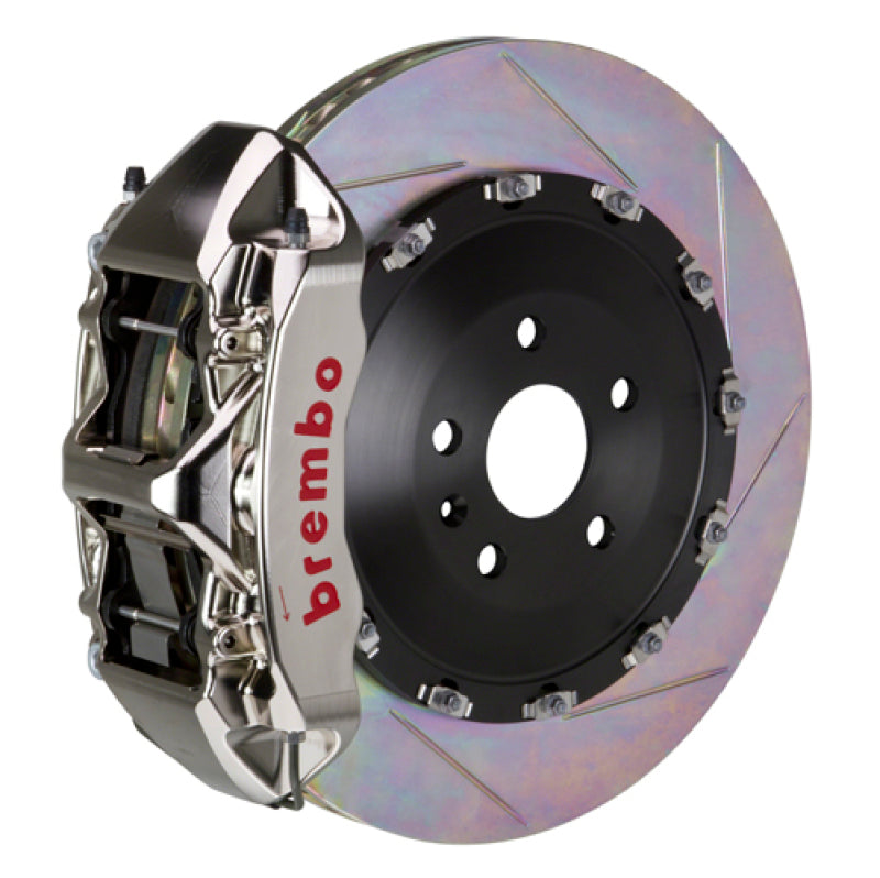 BRB Big Brake Kits - Brembo 11-18 Cayenne Front GTR BBK 6 Piston Billet 405x34 2pc Rotor Slotted Type1 - Nickel