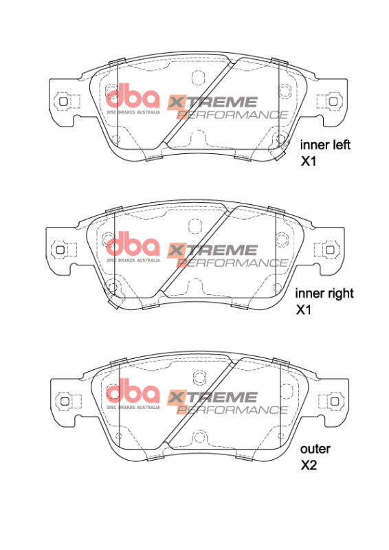 DBA XP Performance Brake Pads - DBA 07-09 Infiniti G37 S XP Performance Front Brake Pads