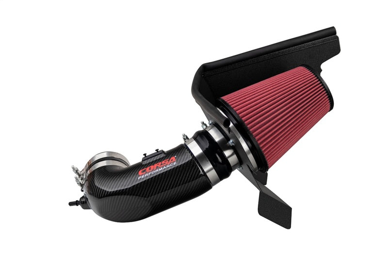 COR Air Intake Open Element - Corsa 2017-23 Chevrolet Camaro ZL1 Carbon Fiber Air Intake w/ DryTech 3D No Oil Filtration
