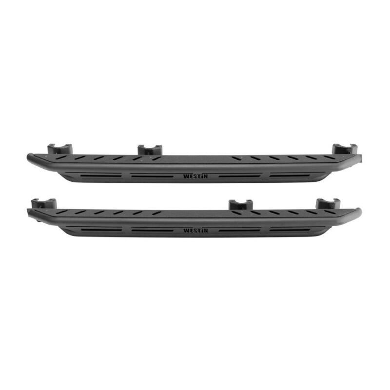 WES Snyper Rock Rail Steps - Westin/Snyper 2018+ Jeep Wrangler JL Unlimited 4DR Triple Tube Rock Rail Steps - Textured Black