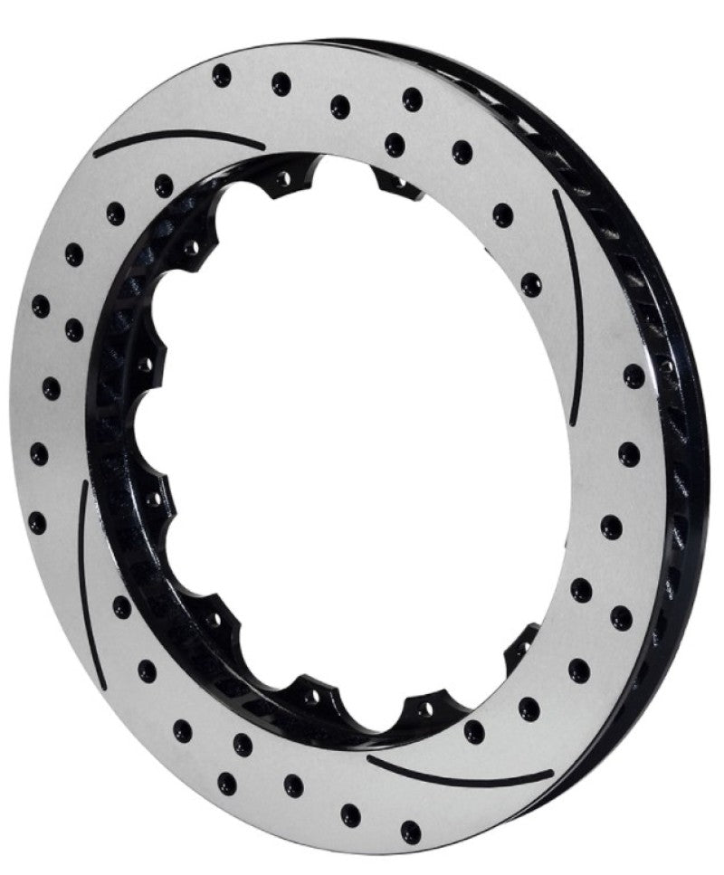 WIL Rotors - Wilwood Rotor-SV-SRP72 Iron-RH-Drill-BLK 14.00 x 1.25 - 12 on 8.25in