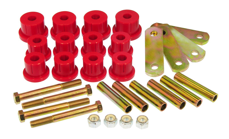PRO Spring/Shackle Bush- Red - Prothane 67-69 Chevy Camaro HD Spring & Shackles Bushings - Red