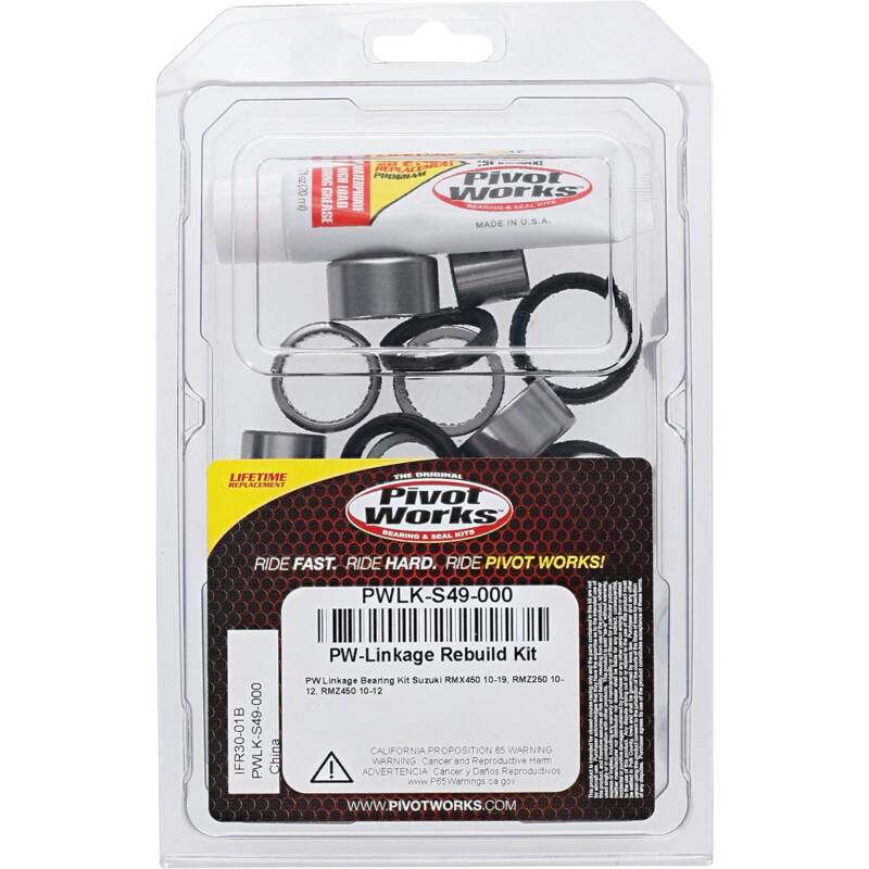 PIV Linkage Rebuild Kit - Pivot Works 10-12 Suzuki RMZ250 Linkage Bearing Kit