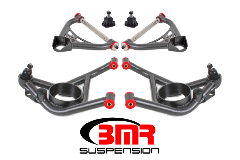 BMR Control Arms - BMR 70-81 2nd Gen F-Body Upper And Lower A-Arm Kit - Black Hammertone