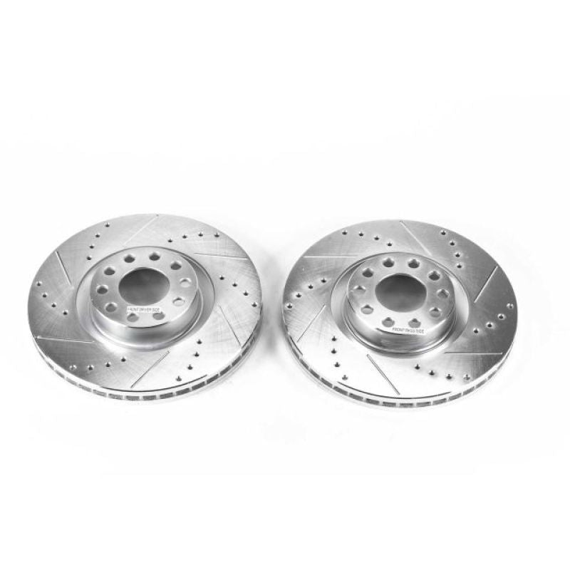 PSB Evolution Drill/Slot Rotor - Power Stop 00-04 Audi A6 Quattro Front Evolution Drilled & Slotted Rotors - Pair