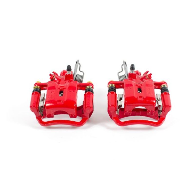 PSB Red Calipers - Power Stop 2001 Infiniti I30 Rear Red Calipers w/Brackets - Pair