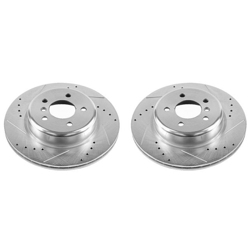 PSB Evolution Drill/Slot Rotor - Power Stop 11-16 BMW 528i Rear Evolution Drilled & Slotted Rotors - Pair