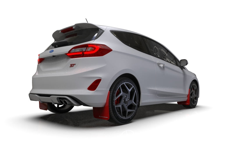 RAL UR Red Flap/Blk Logo - Rally Armor 18-23 Ford Fiesta ST MK8 Red UR Mud Flap w/Black Logo