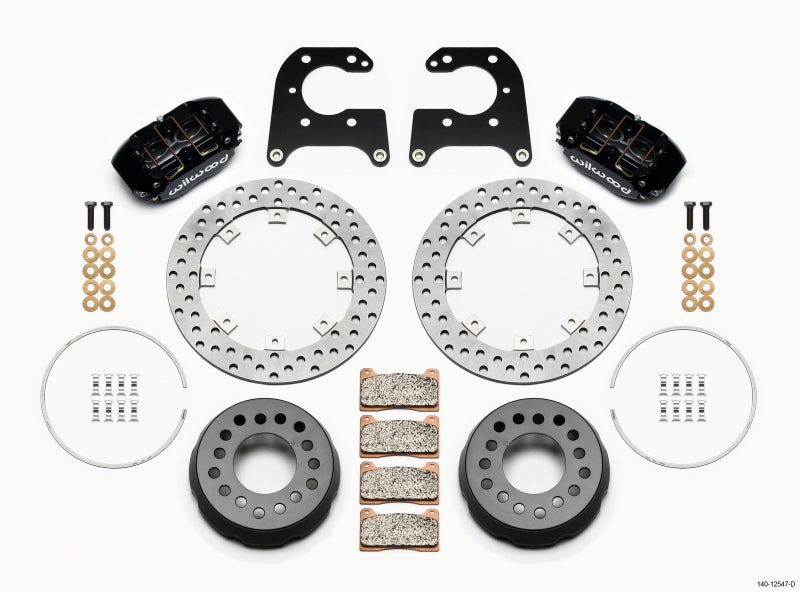WIL Dynapro Brake Kit - Wilwood Dynapro Lug Mount Single Rear Dynamic Kit SA Drilled Big Ford 2.36in Offset