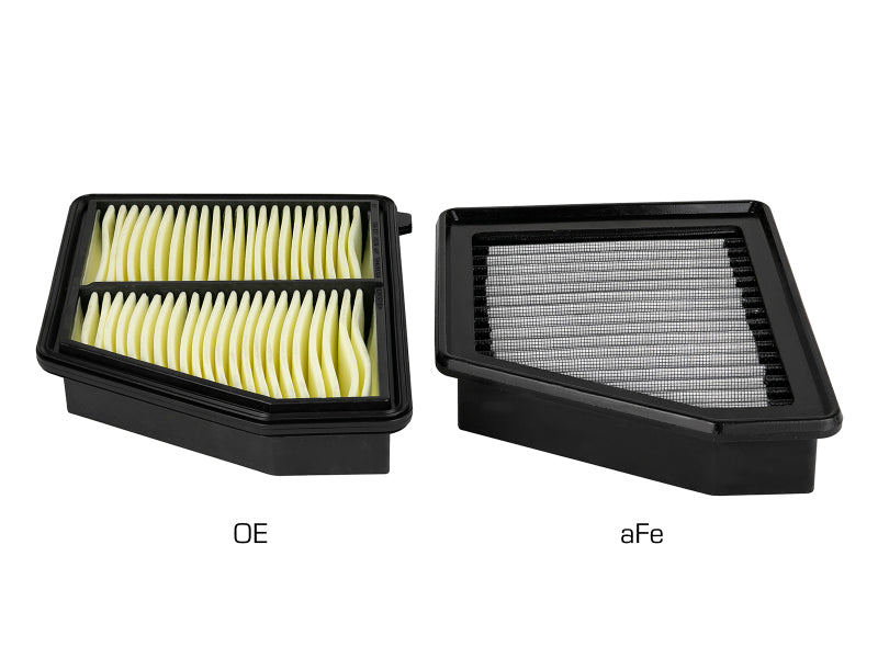 AFE Direct Fit Pro DRY S Air Filter - aFe MagnumFLOW Pro DRY S OE Replacement Filter 16-19 Honda Civic I4-2.0L (T)