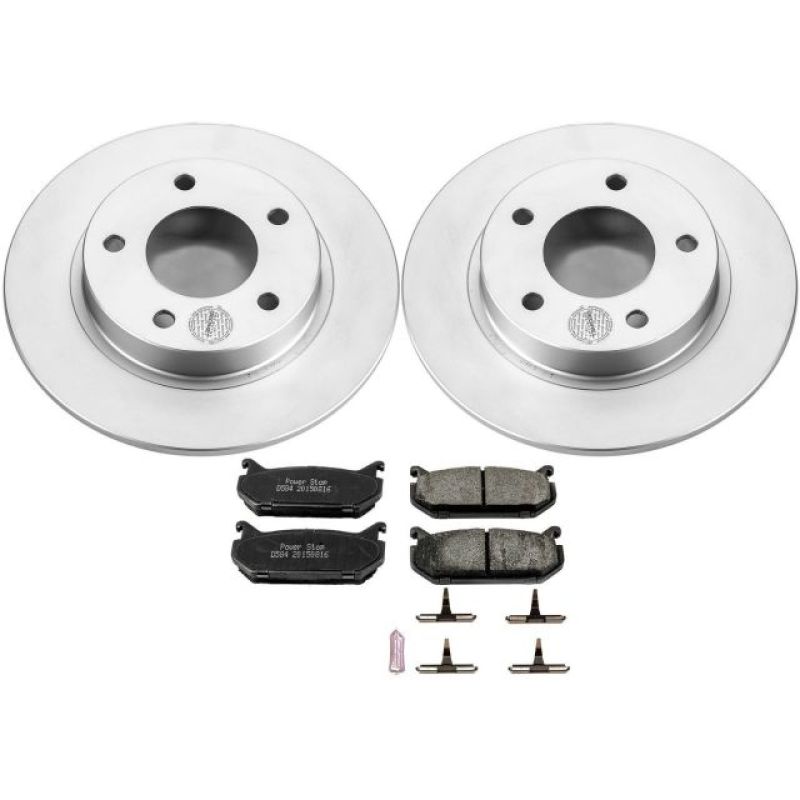 PSB Z17 Evolution Coated Kit - Power Stop 93-97 Ford Probe Rear Z17 Evolution Geomet Coated Brake Kit