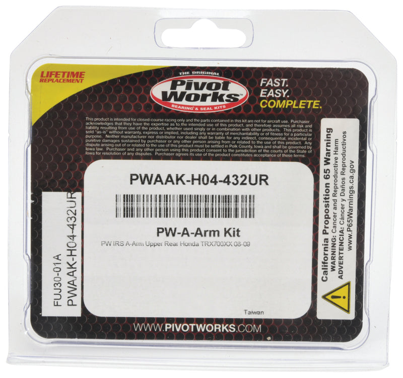 PIV A-Arm Kit - Pivot Works 08-09 Honda TRX700XX IRS Kit - Rear Upper A-Arm 1 Kit Req Per Veh