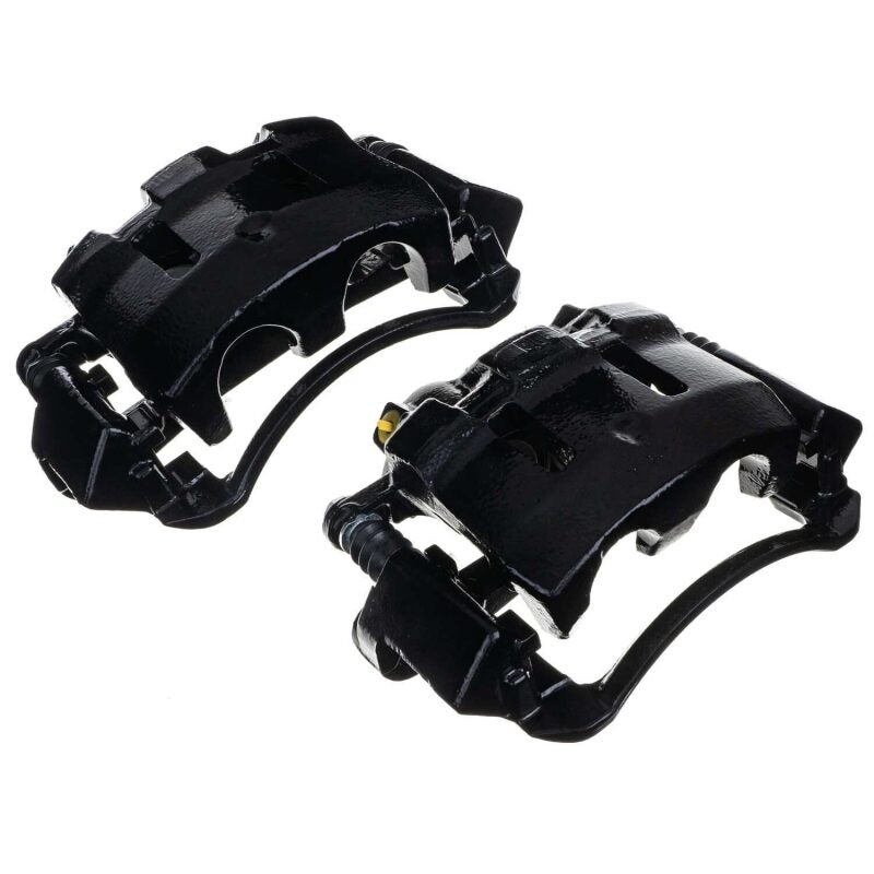 PSB Black Calipers - Power Stop 00-05 Ford Excursion Front Black Caliper - Pair w/Bracket
