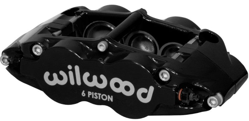 WIL Superlite Caliper - Wilwood Caliper-Forged Narrow Superlite 6R-L/H 1.75/1.25in/1.25in Pistons 1.25in Rotor - Black