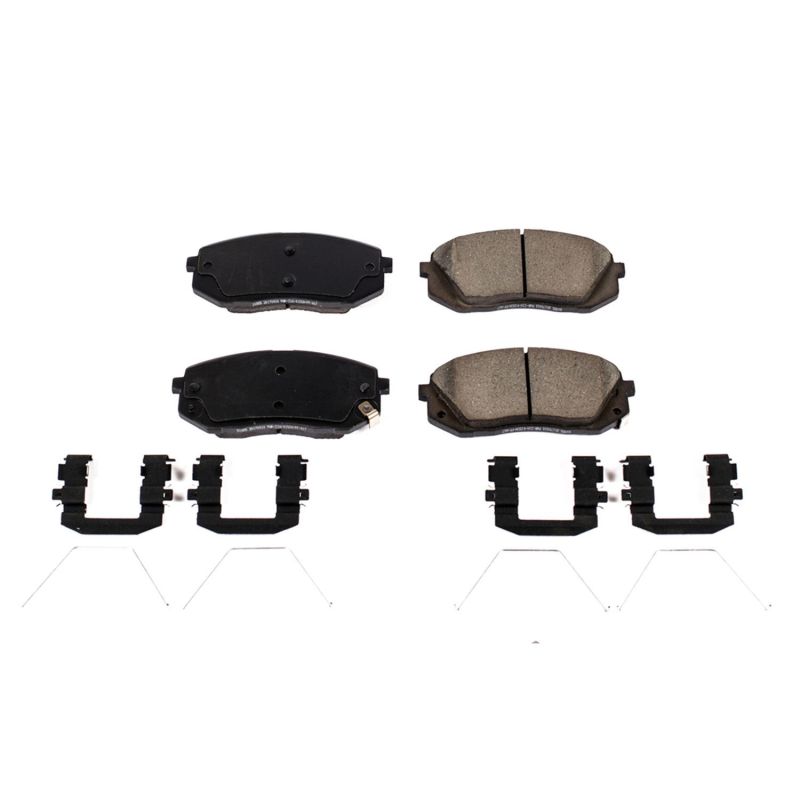 PSB Z17 Evolution Brake Pads - Power Stop 2019 Hyundai Elantra GT Front Z17 Evolution Ceramic Brake Pads w/Hardware
