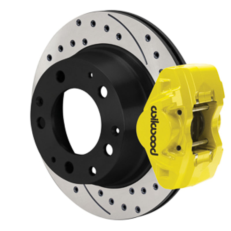 WIL D31 Brake Kits - Wilwood 69-83 Porsche 911 D31 11.42in. Rear Brake Kit w/ Flex Lines - Drilled Rotors (Yellow)