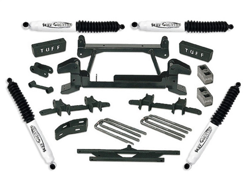 TUF Lift Kits - Tuff Country 92-98 Chevy Suburban 2500 (8Lug) 4X4 4in Lift Kit (w/Stmped Lwr Cntrl Arm SX8000)
