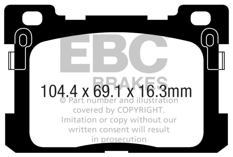 EBC Greenstuff Brake Pad Sets - EBC 2017+ Genesis G90 5.0L Greenstuff Rear Brake Pads