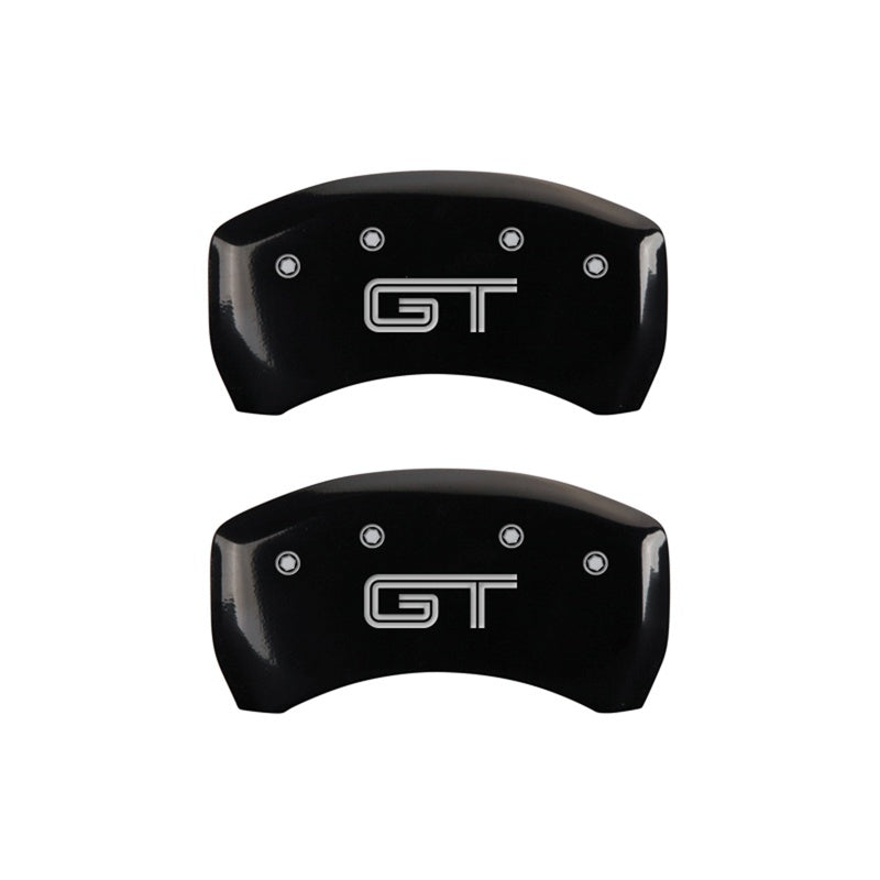 MGP Caliper Covers 2 Logo - MGP Rear set 2 Caliper Covers Engraved Rear GT Black finish silver ch
