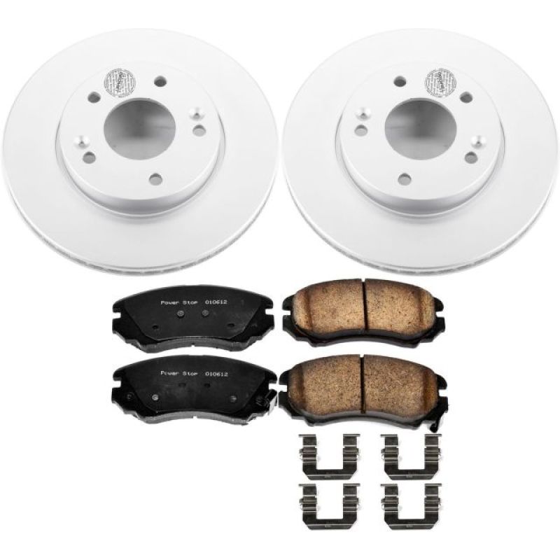 PSB Z17 Evolution Coated Kit - Power Stop 10-11 Kia Soul Front Z17 Evolution Geomet Coated Brake Kit