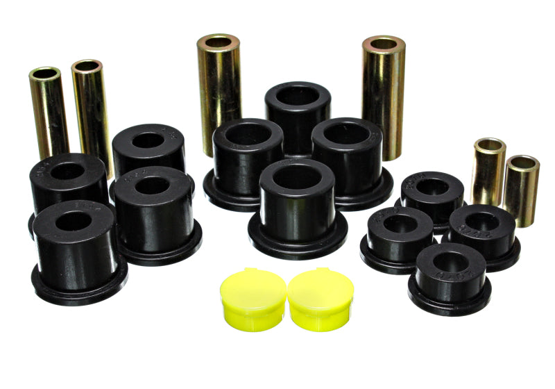 ES Spring/Shackle Bush - Black - Energy Suspension 94-97 Ford F Super Duty Black Leaf Spring Bushing Set