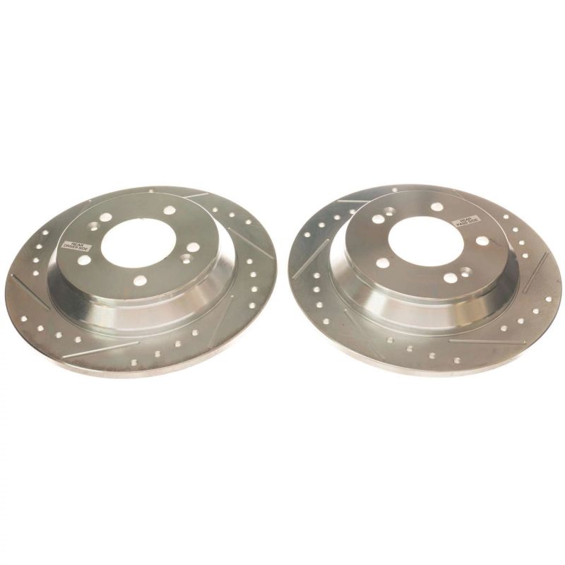 PSB Evolution Drill/Slot Rotor - Power Stop 18-20 Hyundai Kona Rear Evolution Drilled & Slotted Rotors - Pair