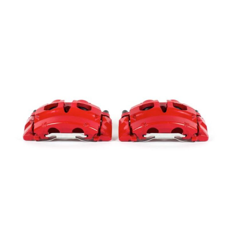 PSB Red Calipers - Power Stop 07-09 Ford Expedition Front Red Calipers w/Brackets - Pair