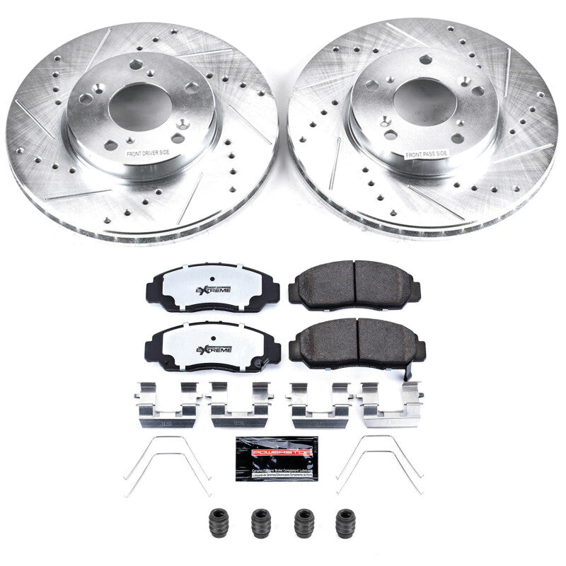 PSB Z26 Street Warrior Kit - Power Stop 06-11 Honda Civic Front Z26 Street Brake Kit