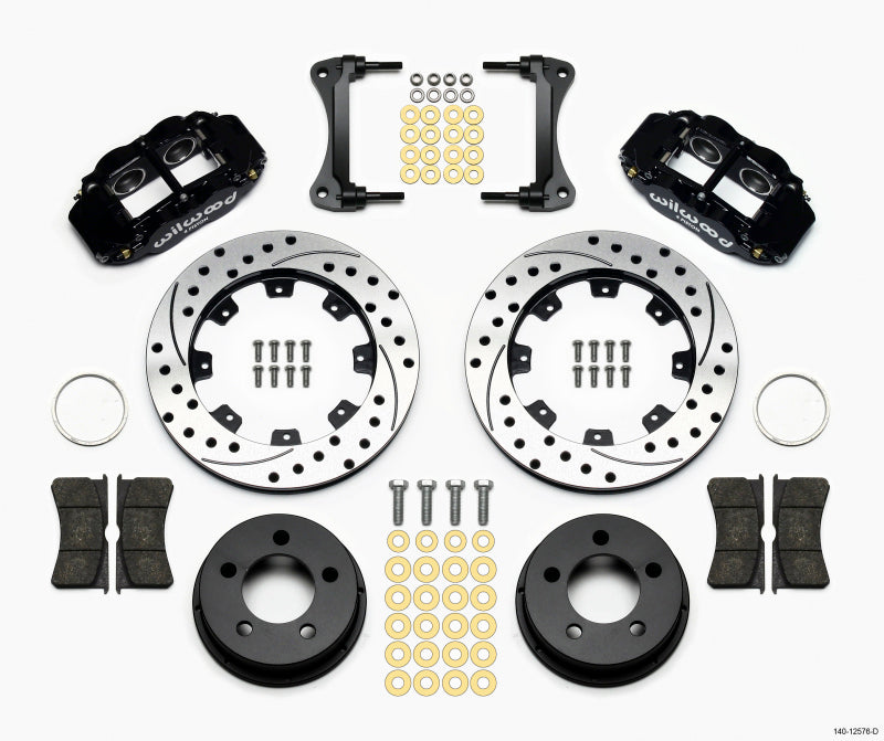 WIL Superlite Brake Kit - Wilwood Narrow Superlite 4R Front Kit 12.19in Drilled 87-89 Jeep YJ