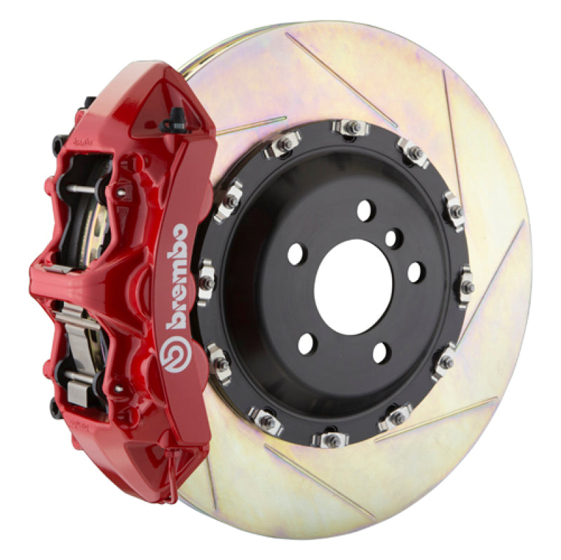 BRB Big Brake Kits - Brembo 03-13 Flying Spur Front GT BBK 6 Piston Cast 411x34 2pc Rotor Slotted Type1 -Red