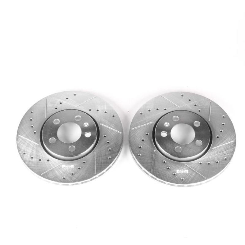 PSB Evolution Drill/Slot Rotor - Power Stop 99-10 Volkswagen Beetle Front Evolution Drilled & Slotted Rotors - Pair