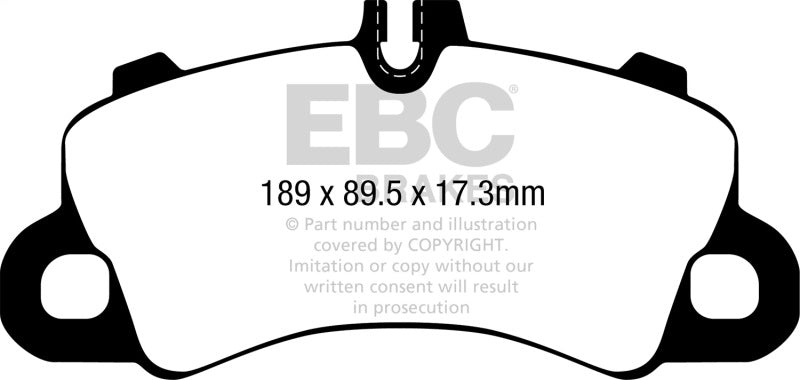 EBC Yellowstuff Brake Pad Sets - EBC 2018+ Porsche Cayenne (3rd Gen) 3.0L Turbo Yellowstuff Front Brake Pads