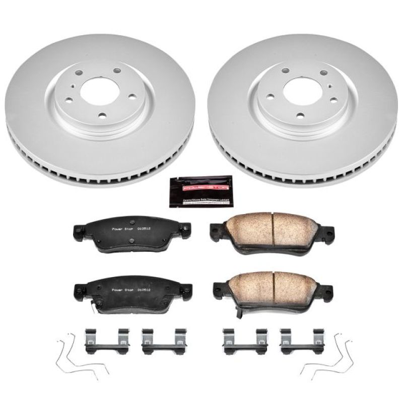 PSB Z17 Evolution Coated Kit - Power Stop 07-08 Infiniti G35 Front Z17 Evolution Geomet Coated Brake Kit